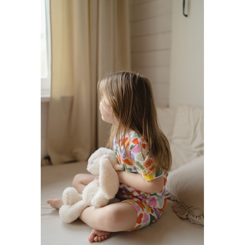 <div class="et_pb_module et_pb_wc_title et_pb_wc_title_0_tb_body et_pb_bg_layout_light"> Detské krátke pyžamko dvojdielne s predlženým vrchným dielom, aby sa zabránilo vyhŕňaniu.  Šité z jemnučkého  úpletu. Certifikát Oeko-Tex Standard 100, preto je <strong>materiál vhodný aj pre detičky do 3 rokov.  </strong> </div> pyžamko šijeme NA OBJEDNÁVKU DO 10PR. DNÍ. <div class="et_pb_module et_pb_wc_title et_pb_wc_title_0_tb_body et_pb_bg_layout_light"> ZLOZENIE 95% bavlna, 5%elastan </div> <div class="et_pb_module et_pb_wc_description et_pb_wc_description_0_tb_body et_pb_bg_layout_light et_pb_text_align_justified"> <div class="et_pb_module_inner"> &nbsp; </div> </div> &nbsp;