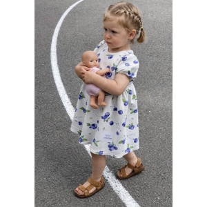 Detské vaflové šaty s krátkym rukávom - čučoriedky